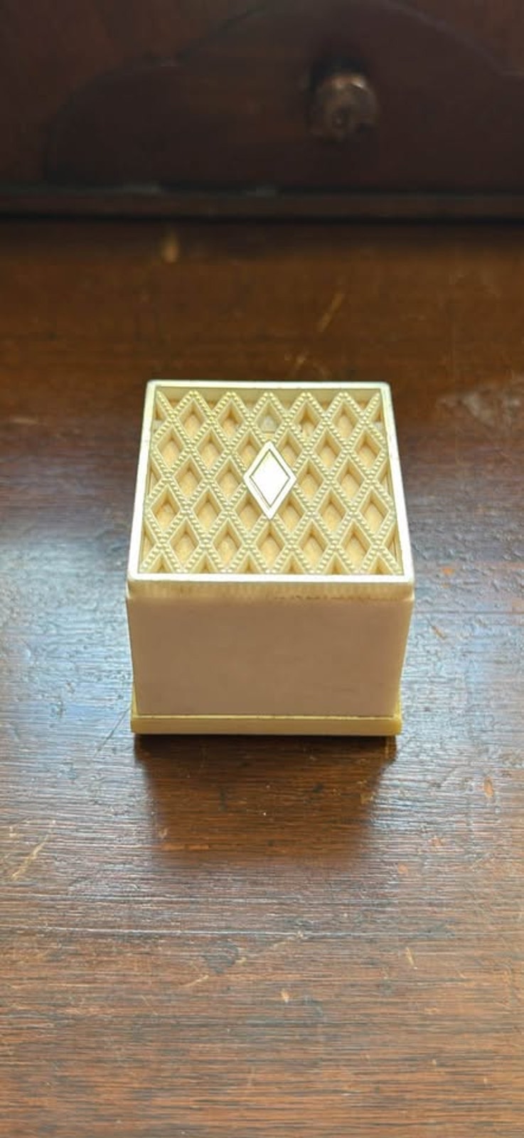 Vintage Near Antique Art Deco Celluloid Ring Box Presentation Box Jewelry Box